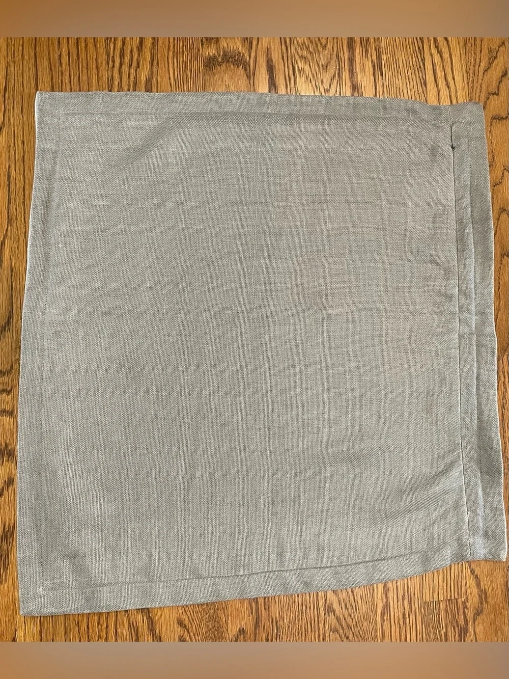S/2 Pottery Barn 100% Linen Pillow Covers Grey/Blue Reversible 20 Inch-Coastal